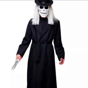 Puppet Master Blade Costume with Black Coat, Toy Hook & Knife, And Hat - Adult